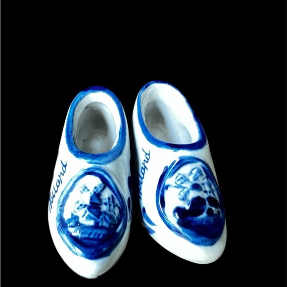Blue and White Ceramic Clogs - Picture 2 of 5